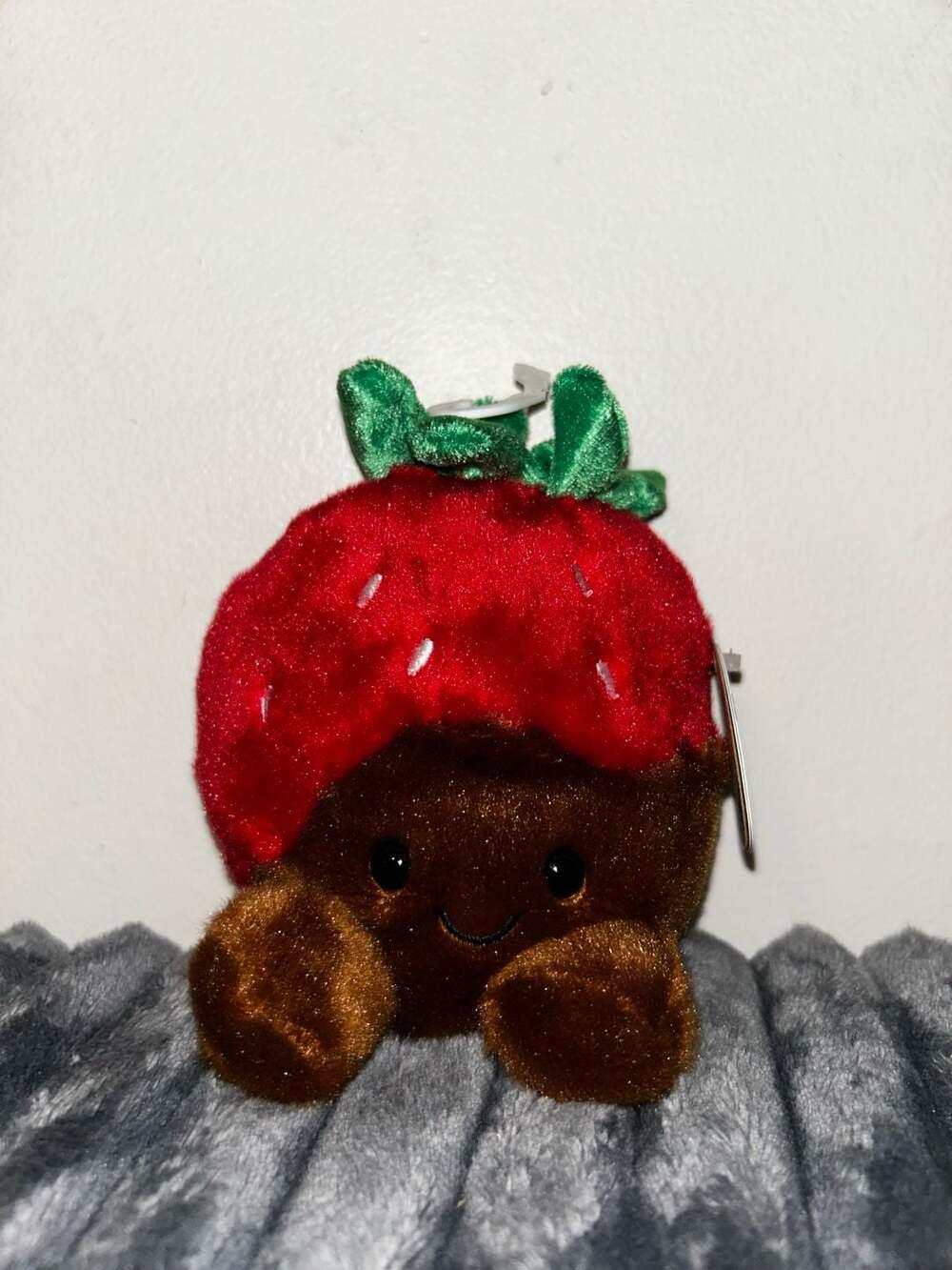Set of 2 CHOCOLATE STRAWBERRY & CARAMEL APPLE Palm Pals 5" Stuffed Plush,
